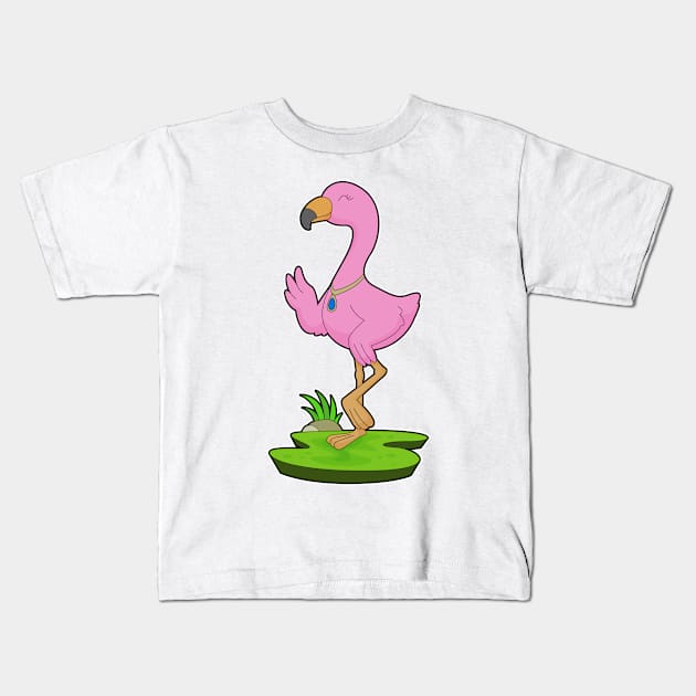 Flamingo Necklace Kids T-Shirt by Markus Schnabel